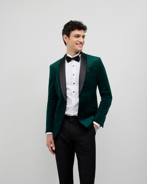 Black Tie Velvet Tuxedo, Emerald, hi-res